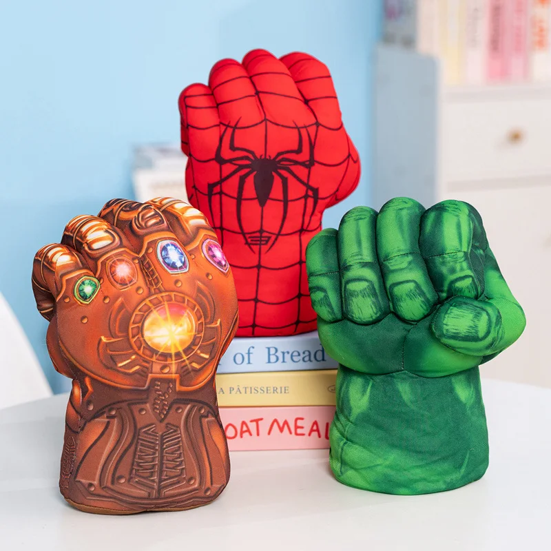 Cartoon Pattern Printed Large Boxing Gloves Halloween Cosplay Green Giant Hulk Spider Fist Game Props Anime Action Figure Gifts - view 2