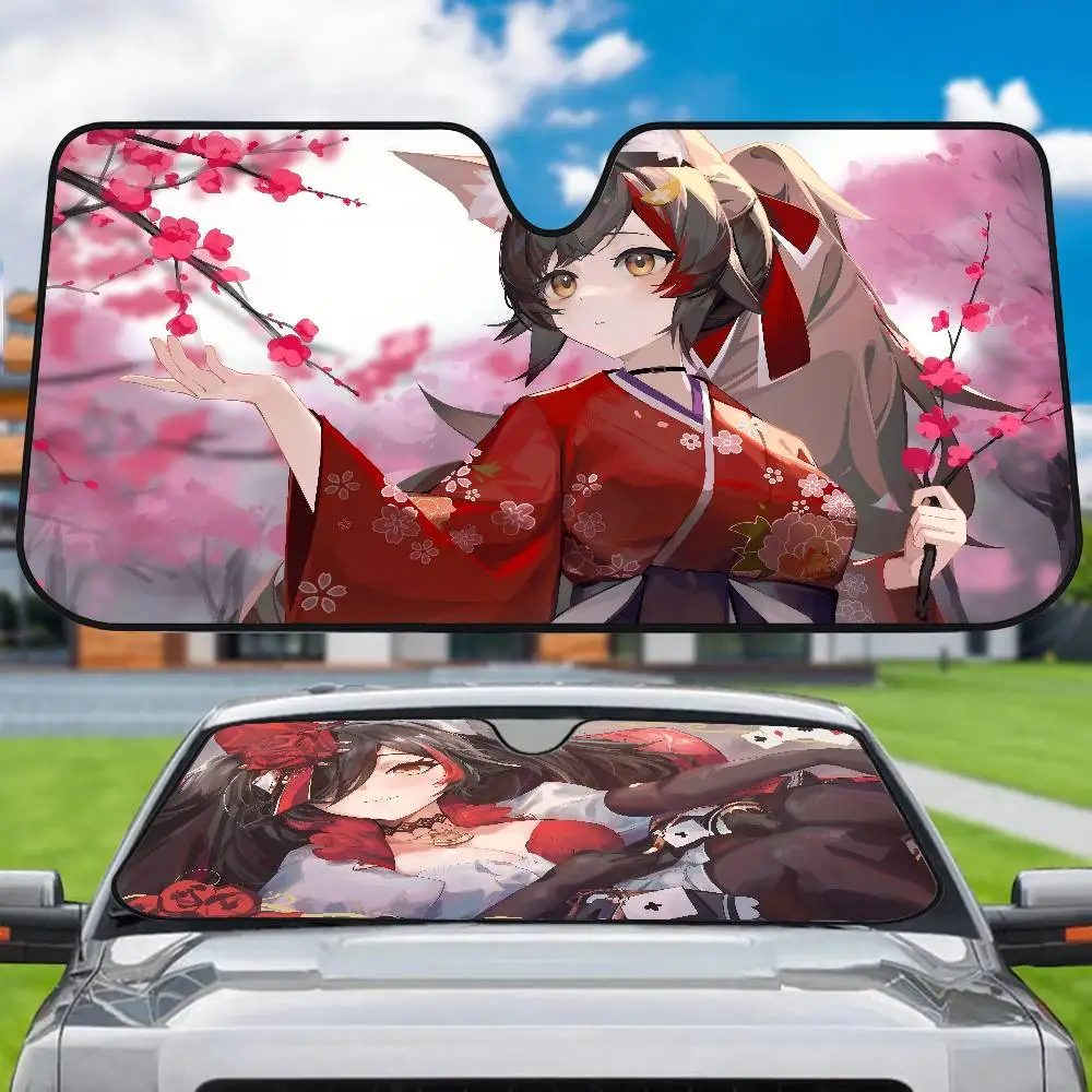 

Anime Ookami-I MioS Car Windshield Foldable Sun Shade Cover Block Reflector Portable Breathable Anti UV Protector Screen