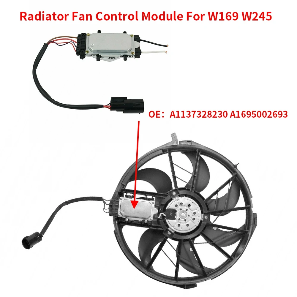 Car Radiator Fan Control Module for Mercedes-Benz a B Class W169 W245 180 200 A1137328230 A1695002693 1695002693