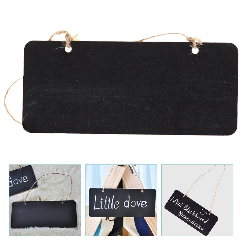 

10Pcs Wooden Hanging Chalkboard Signs Erasable Memo Message Board for Parties Cafes Buffets Reusable Small Chalkboards