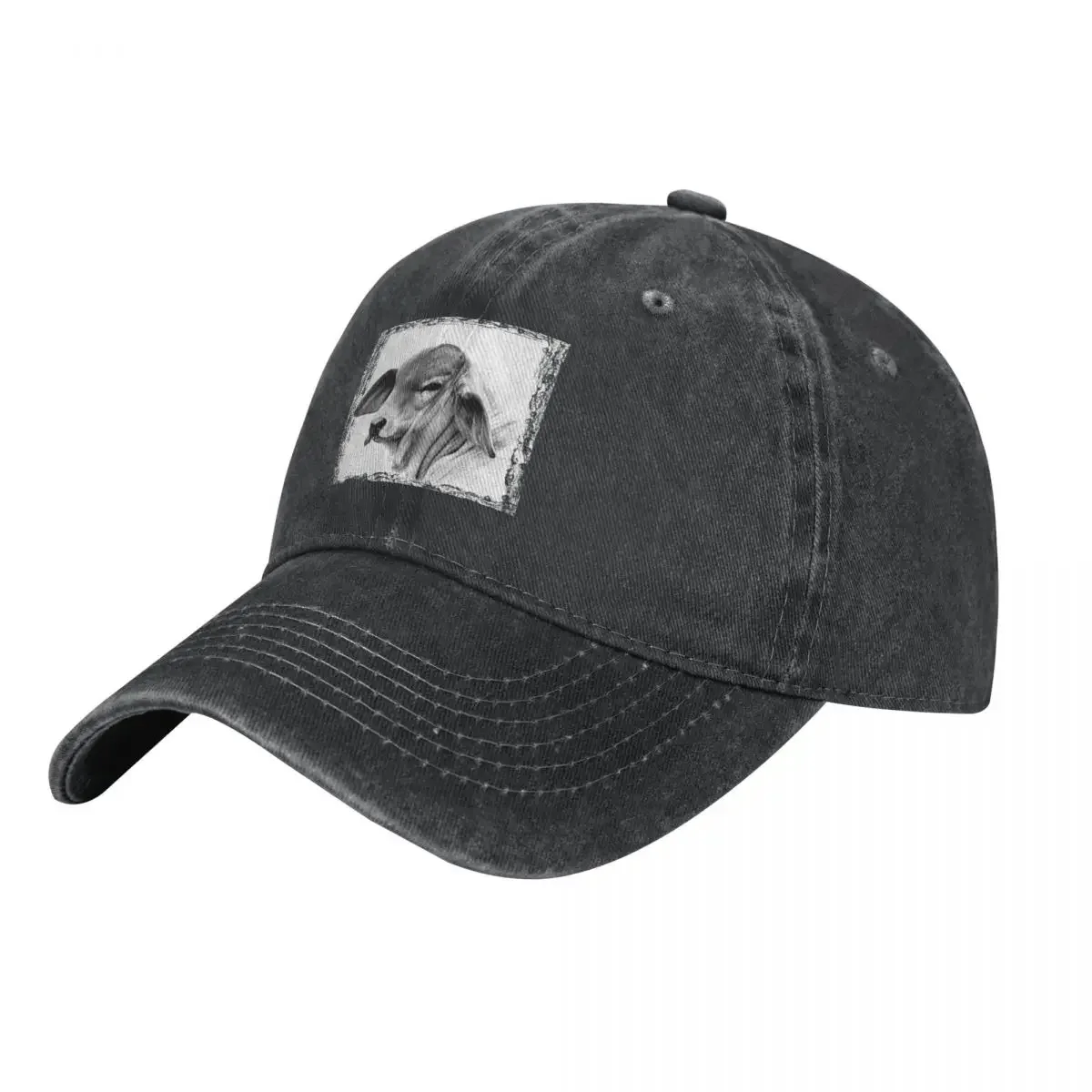 

BRAHMAN CALF, PORTRAIT, WALL ART Cowboy Hat funny hat Golf Hat Man sun Hats Woman Men's