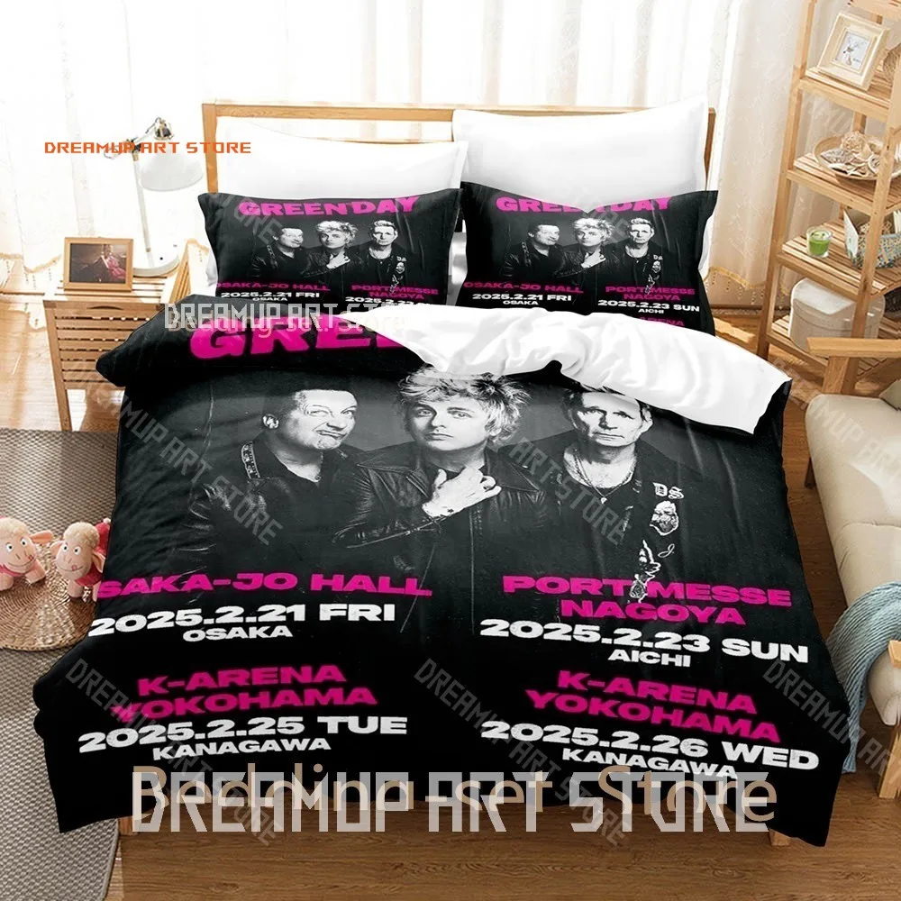 2026 3D Print Green Day AMERICAN IDIOT Bedding Set Single Twin Full Queen King Size Bed Set Adult Kid Bedroom Duvetcover Sets