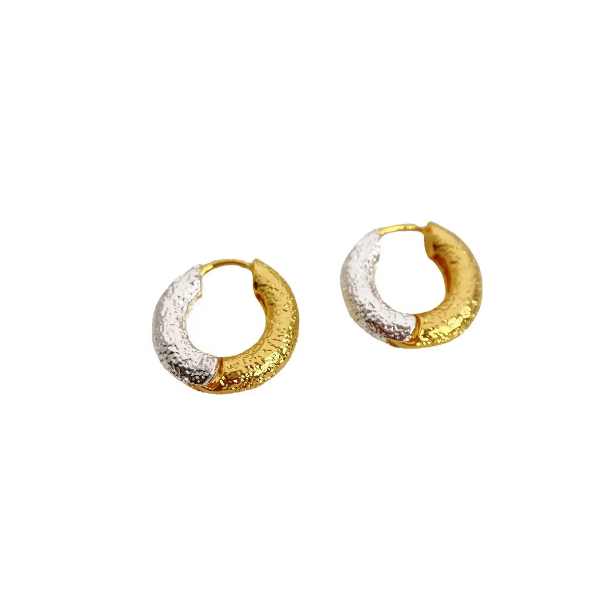 Fashion New Hot Sell 925 Sterling Silver Circle Earrings for Women Real Silver gold  Ear Hoop Initial Earrings