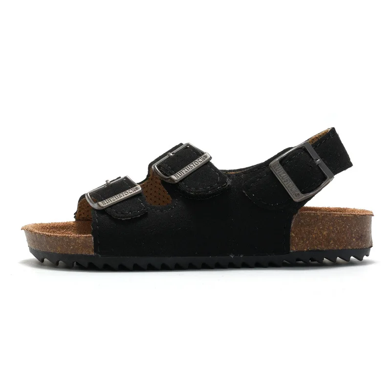 Children Cork Sandals Boys Girls Shoes Simple Generous Kids Sandals Wear and Off Easy Baby Footwear Students Casual Footwear