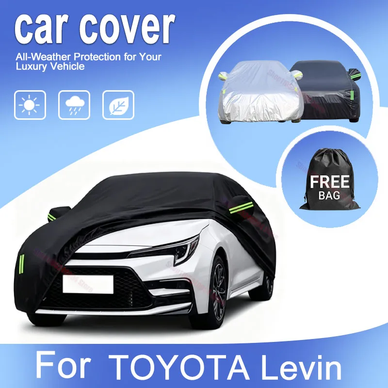 For TOYOTA Levin All-Season Oxford Cloth Car Cover Outdoor Waterproof Anti-UV Rain Snow Dust Auto Accessories