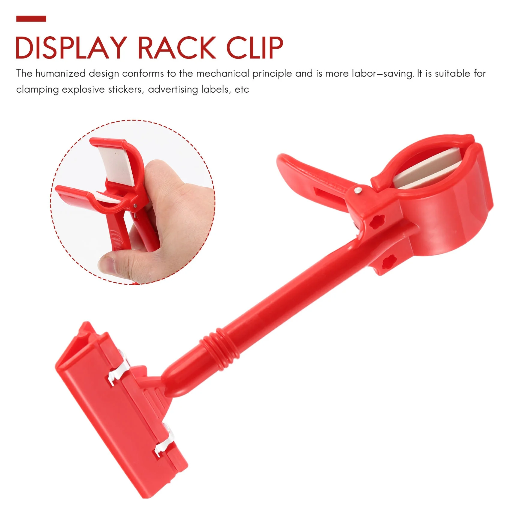 Merchandise Retail Teken Kaart Prijskaartje Pop Display Houder Clip Klem Rood