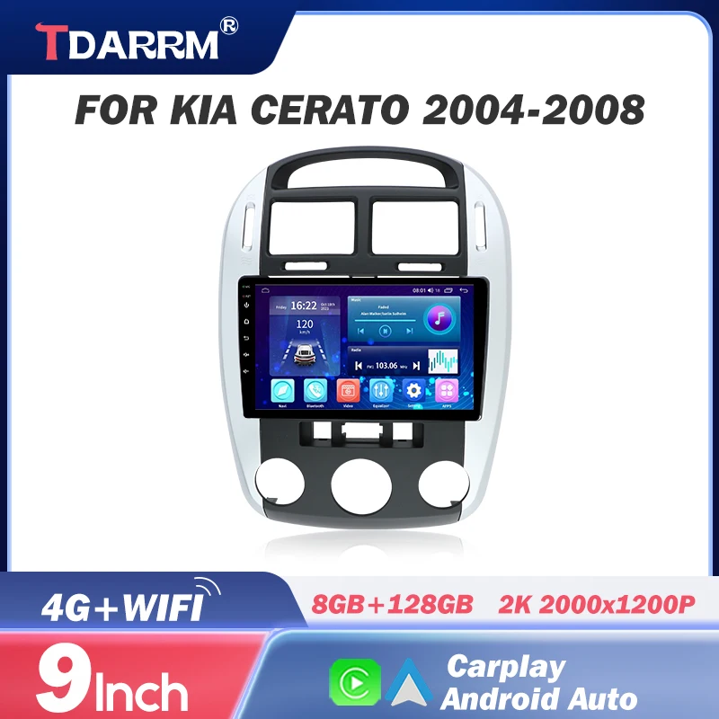 

Android 12 For Kia Cerato 2004-2008 Car Automotive Multimedia GPS Radio Navigation NAVI Player stereo WiF+4G Carpaly Screen