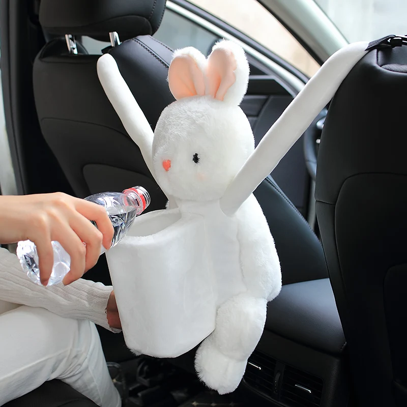 

Creative Stuffed Animals Rabbit Fox Sheep Car Trash Can Cute Plushies Doll Kawaii Soft Kids Toys Lovely Car Tissue Storage Box