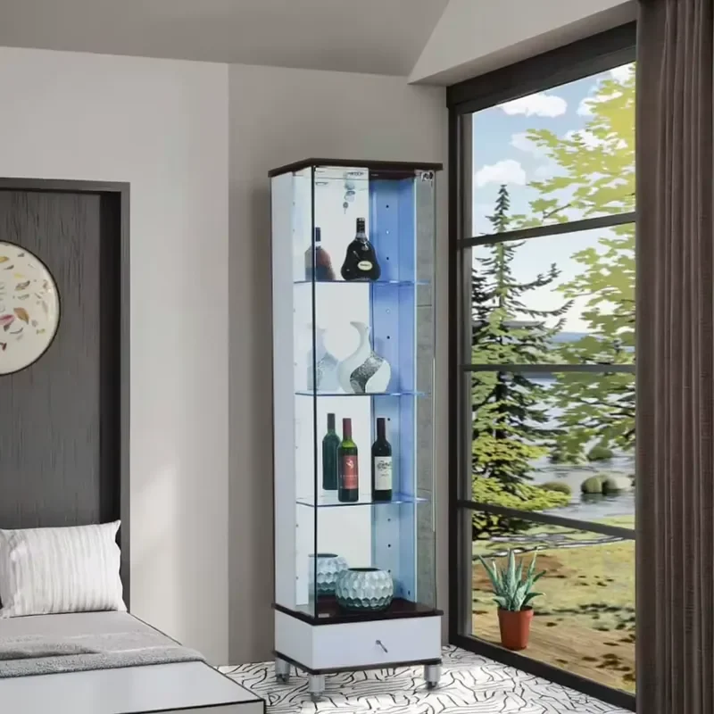 Modern Eco Friendly Wood Bar Cabinet Large Capacity Durable Beverage Storage Unit for Living Room Home Furniture Guangdong