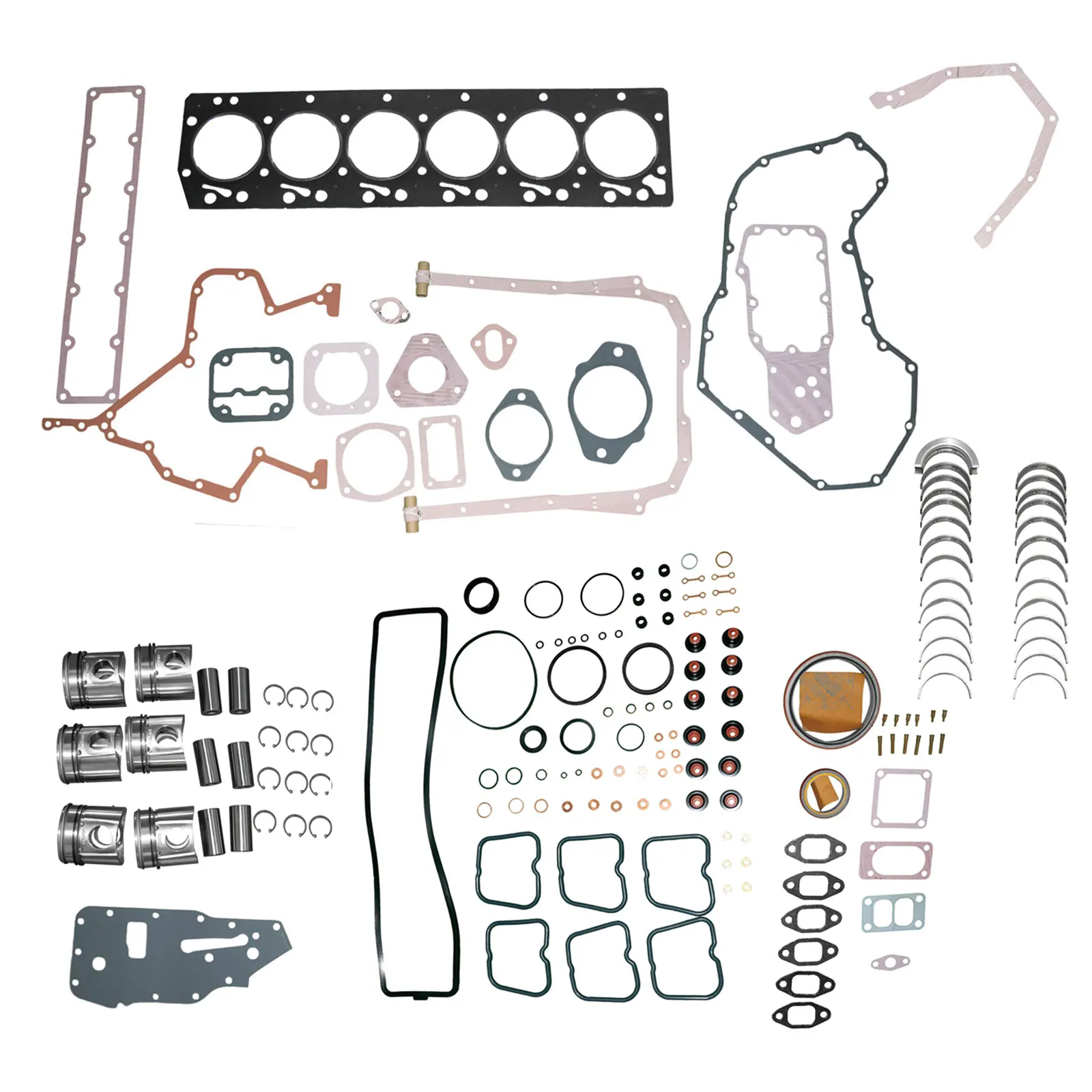 Fits Dodge Cummins 5.9 12V 6BT 1994-1998 3928673 Full Rebuild Kit STD Bowl Piston