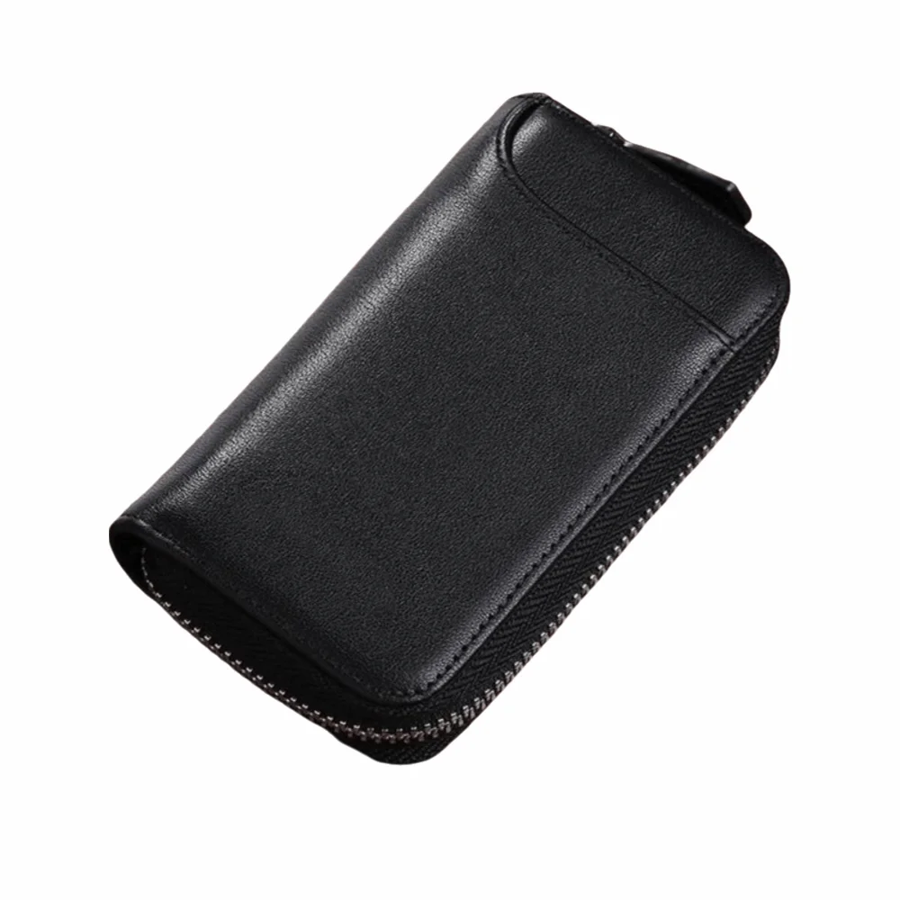 

Car Keychain Retro Key Organizer Pouch PU Leather Portable Car Key Wallet Fashion Buckle Key Case Business Use