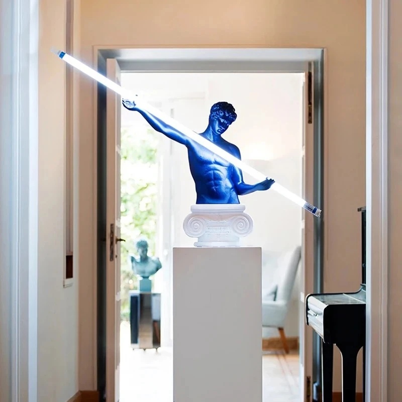 Creative abstract figure sculpture ornament model room hotel entrance living room art lighting decoration