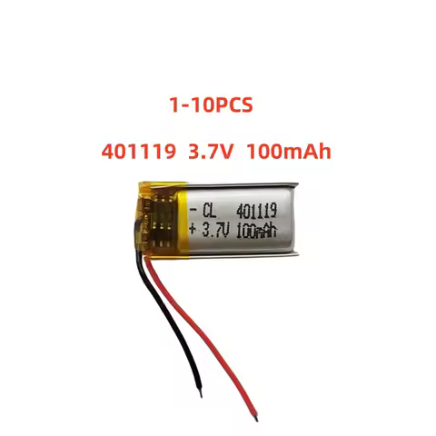 401119 3.7V 100mAh Small Size Lipo Rechargeable Battery Lithium Polymer For MP3 Bluetooth MID headset headphone video pen