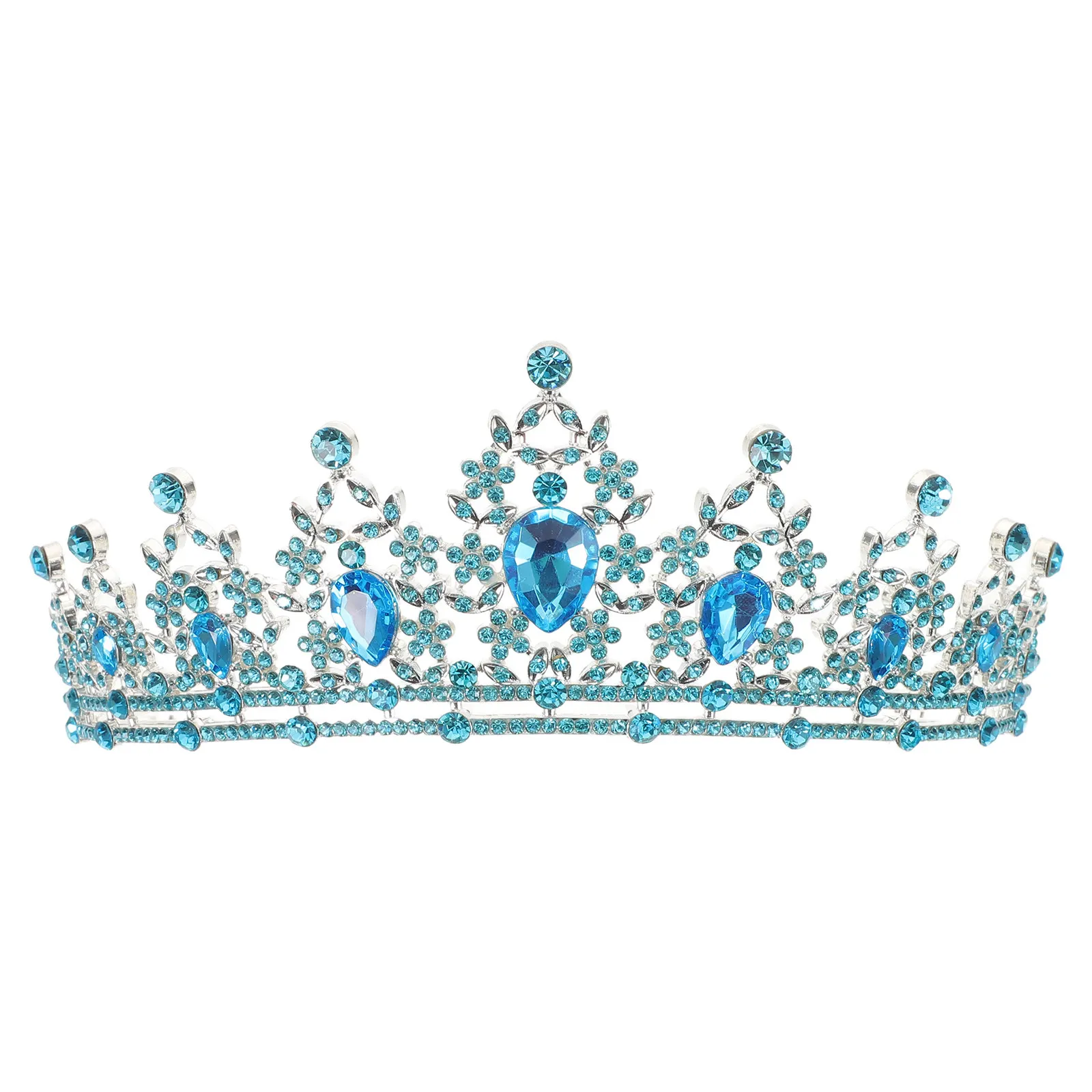 

Vintage Baroque Rhinestone Bridal Tiara Crystal Wedding Crown Headpiece for Retro Crown Hair Accessory Bride Wedding