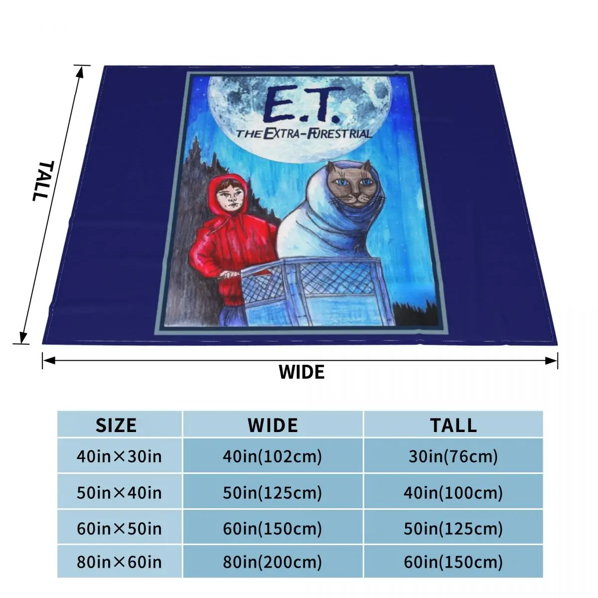 E.T. The Extra-Furestrial Throw Blanket Travel Beautifuls Furry Camping Blankets