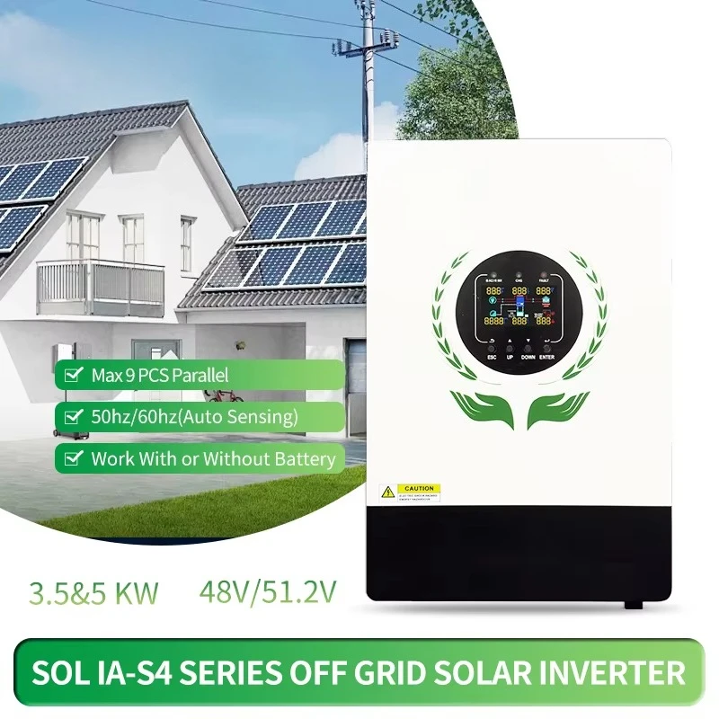 Integrated MPPT Charge Controller Off Grid Solar Inverter 3.5kW 3.5kVA 48V 51.2V220V Work Without Battery for Home Energy System