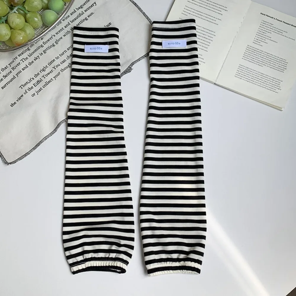 

Breathable Arm Protection Striped Ice Sleeves Elastic Loose Sunscreen Sleeve Anti-UV UV Insulation Summer Cycling Sleeves Summer