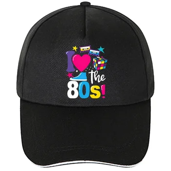 레트로 80 만화 S 야구 모자 여성 80 향수 1980 년 빈티지 짧은 여성 모자 튜닝 캐주얼 야외 태양 모자