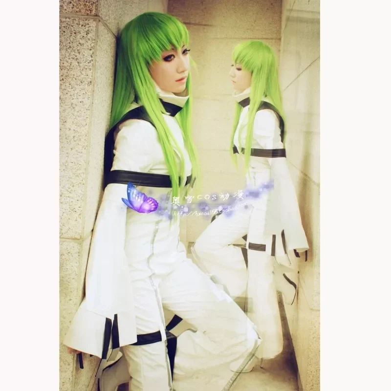 Anime Code Geass: Lelouch of the Rebellion Cosplay C.C. Cosplay Costume Code Geass C.C. Cosplay Wig Shoes For Women Halloween OI