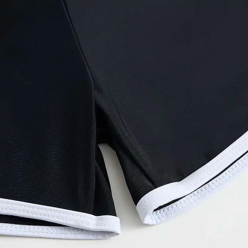 Girls One Piece Swimsuit 6-12 Year Kids Swim Suit Teenage Children's Swimwear 2025 Black Bathing Suits Shorts Sports Bodysuit