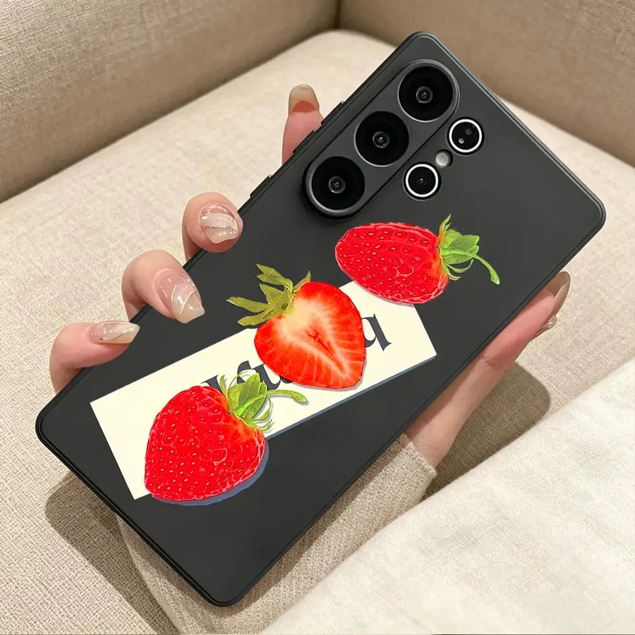 Strawberry Fruit Phone Cover Case for Samsung Galaxy S26 Ultra S25 Plus S23 S10 S9 S24+ S24 S21 FE S25+ Note 20 8 9 10 S26+ S20