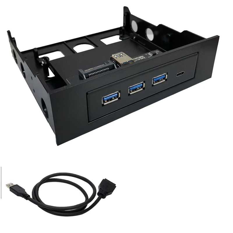 

4 Ports Front Panel Hub 6Gbps Internal Metal USB Hub With USB-Cand3 USB 3.0 Ports Computer Optical Drive Front Panel