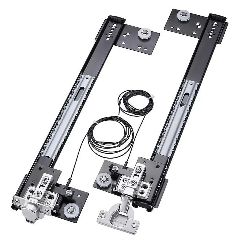 

Swing door track hidden wardrobe butterfly door track folding cabinet pocket door telescopic slip