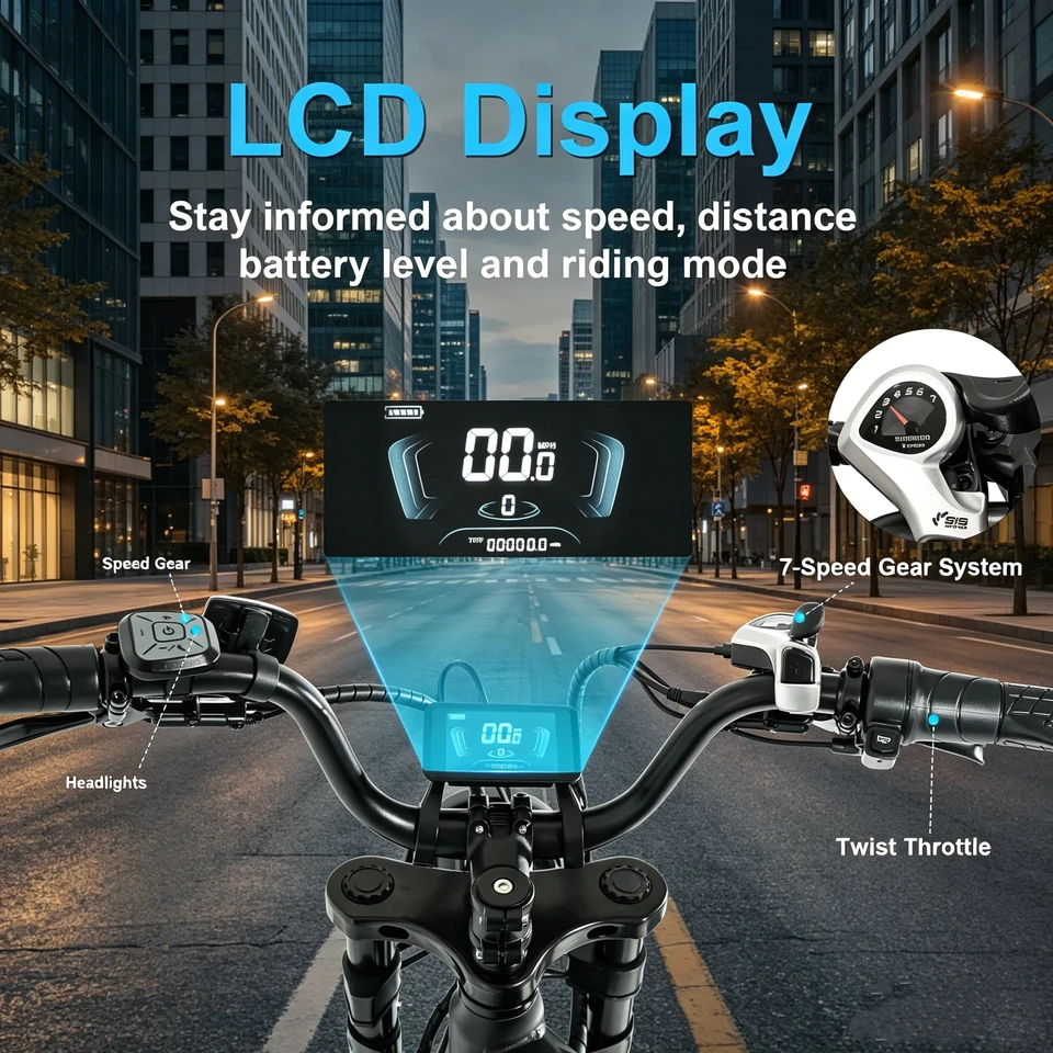 Electric Bike for Adults 3000W, 52V 31.5Ah Battery, Up to 50 Miles Range, 5 Riding Modes, Dual Disc Brakes, High Power Electric Bicycle for Commuting & Outdoor Riding image 5