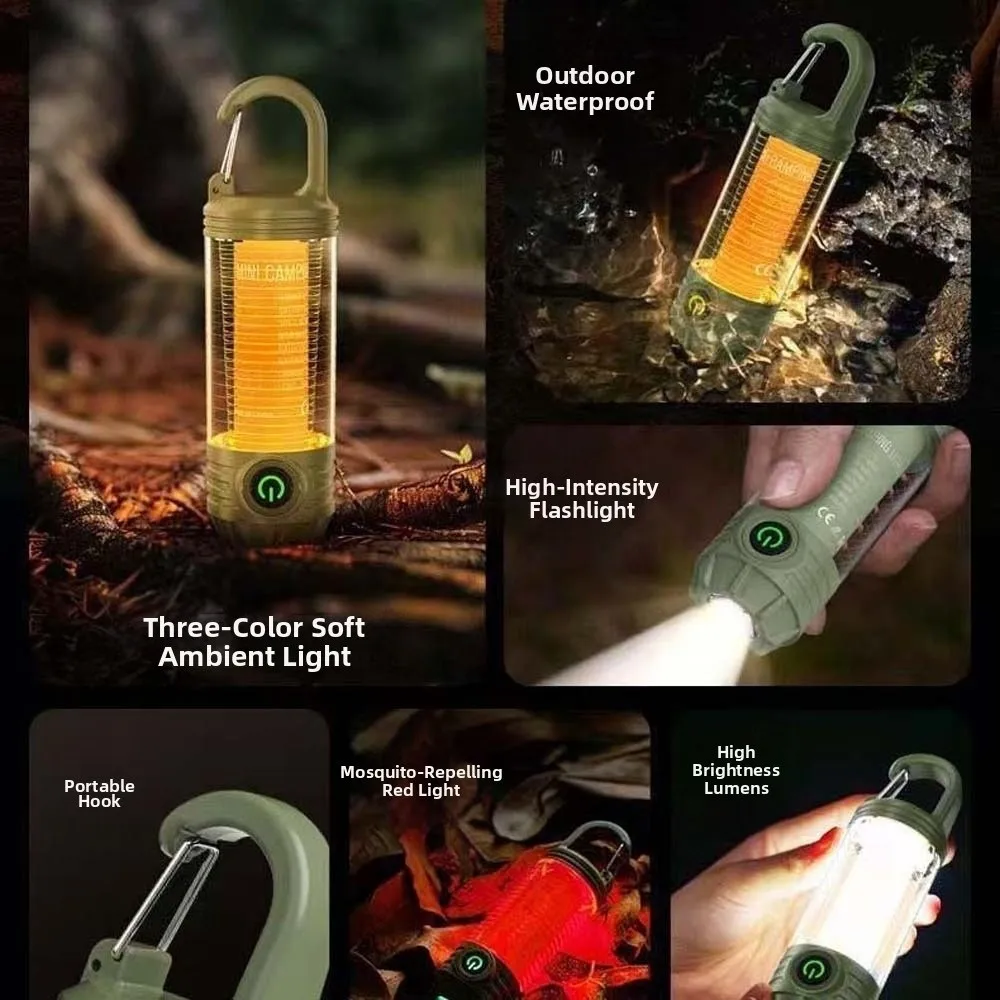 Portable LED Small Flashlight Lightweight Compact Mini Pocket Flashlight Handheld Rechargeable Key Chain Flash Lights Camping