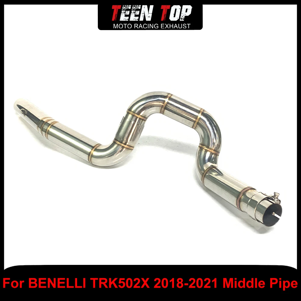 

Мотоциклетная выхлопная труба 51 мм со средним звеном для Benelli TRK502X Decat Pipe TRK502X 2018-2021, соединительная труба из нержавеющей стали