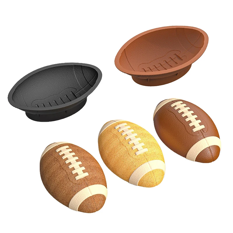 12 Inch Rugby Shaped Silicone Cake Mold For DIY 3D Breakable Chocolate Mould Nonstick Baking Tools For Sports-Themed Party