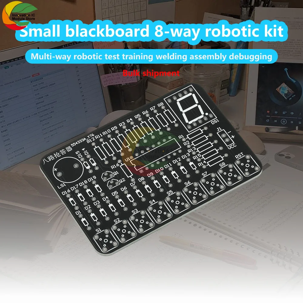 

Small Blackboard Eight-way Robotic Transponder Kit SYB52 Multi-way Robotic Test elding Electronic Fabrication Kit