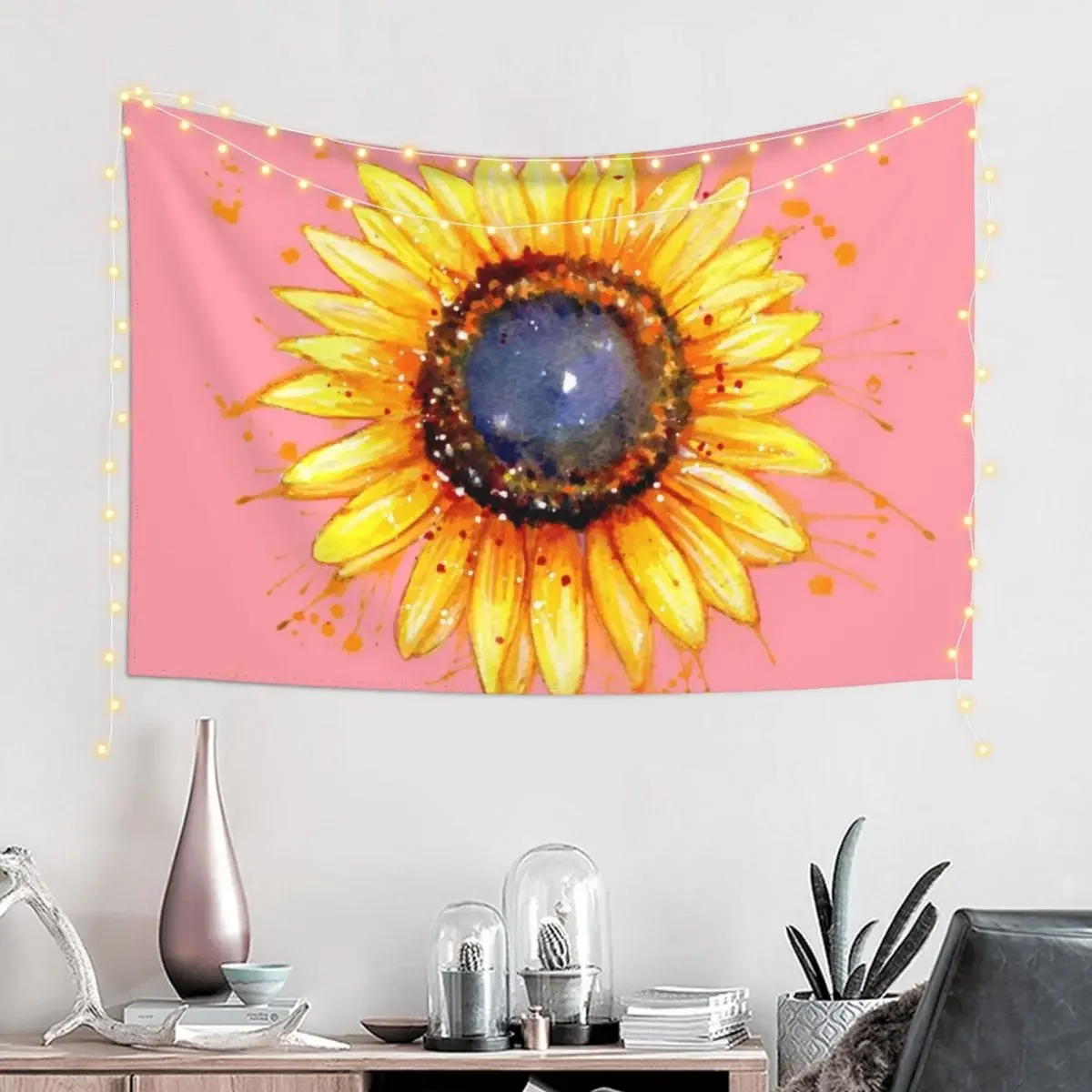 Sunflower Burst Tapestry Wall Hanging Decor Outdoor Decoration Wall Decor Tapestry