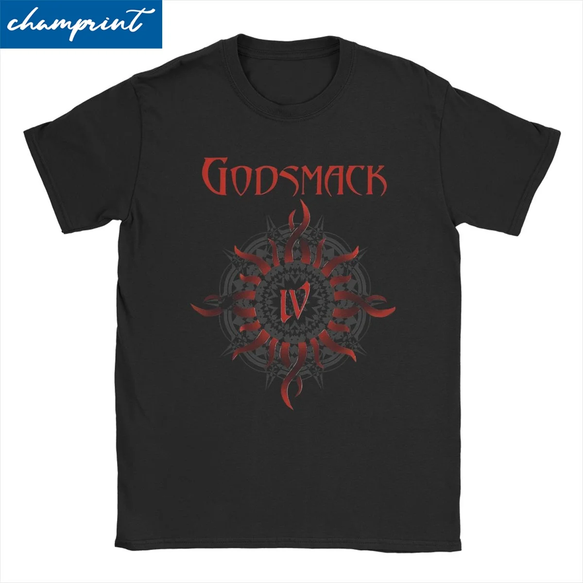 Godsmack IV Men Women's T Shirts Heavy Metal Band Unique Tee Shirt Short Sleeve Crewneck T-Shirts Pure Cotton Original Tops