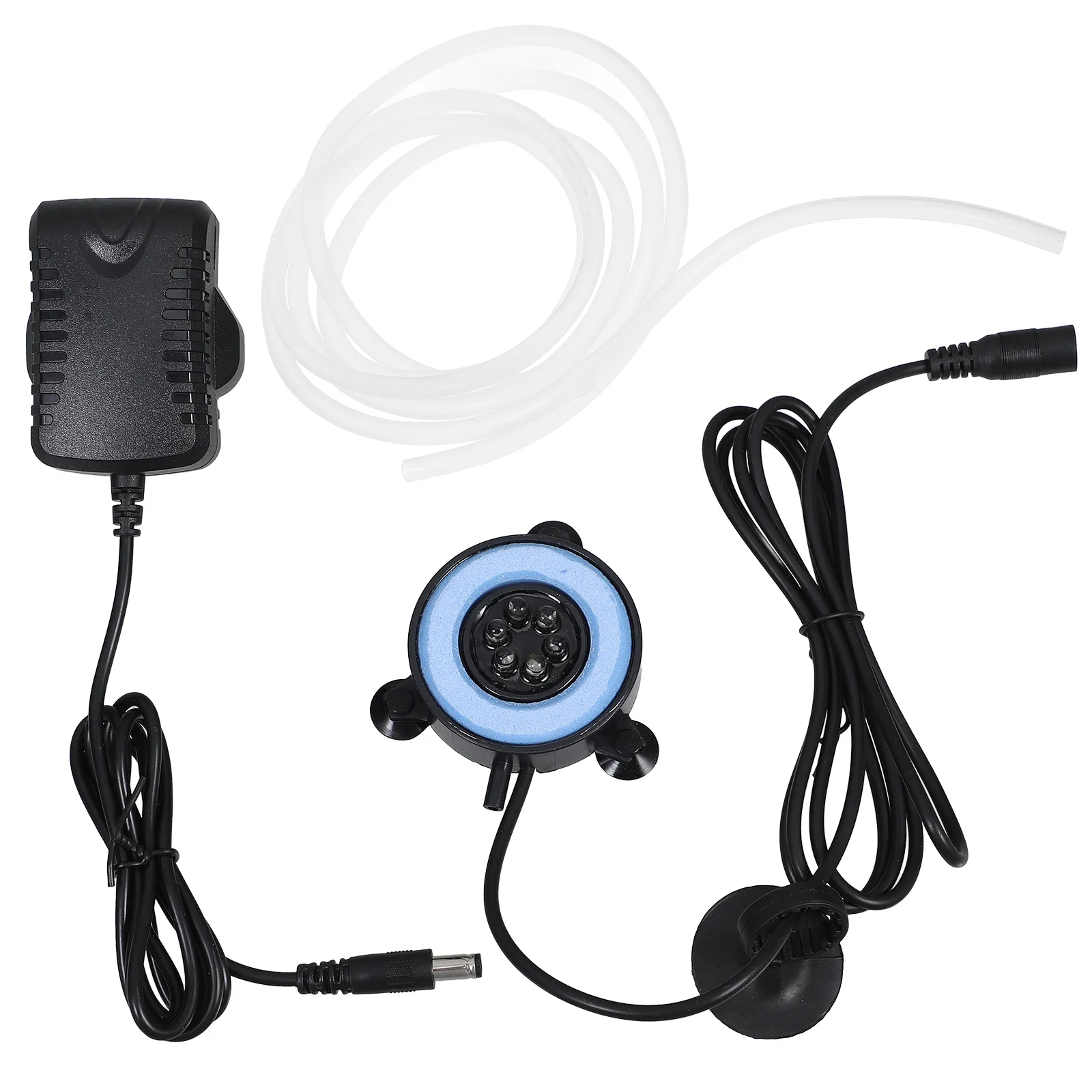 

Aquarium Light Led Fish Tank Lamp Round Design 6 High Brightness Beads No Eye Damage Blue Uk Plug Diving Floodlight