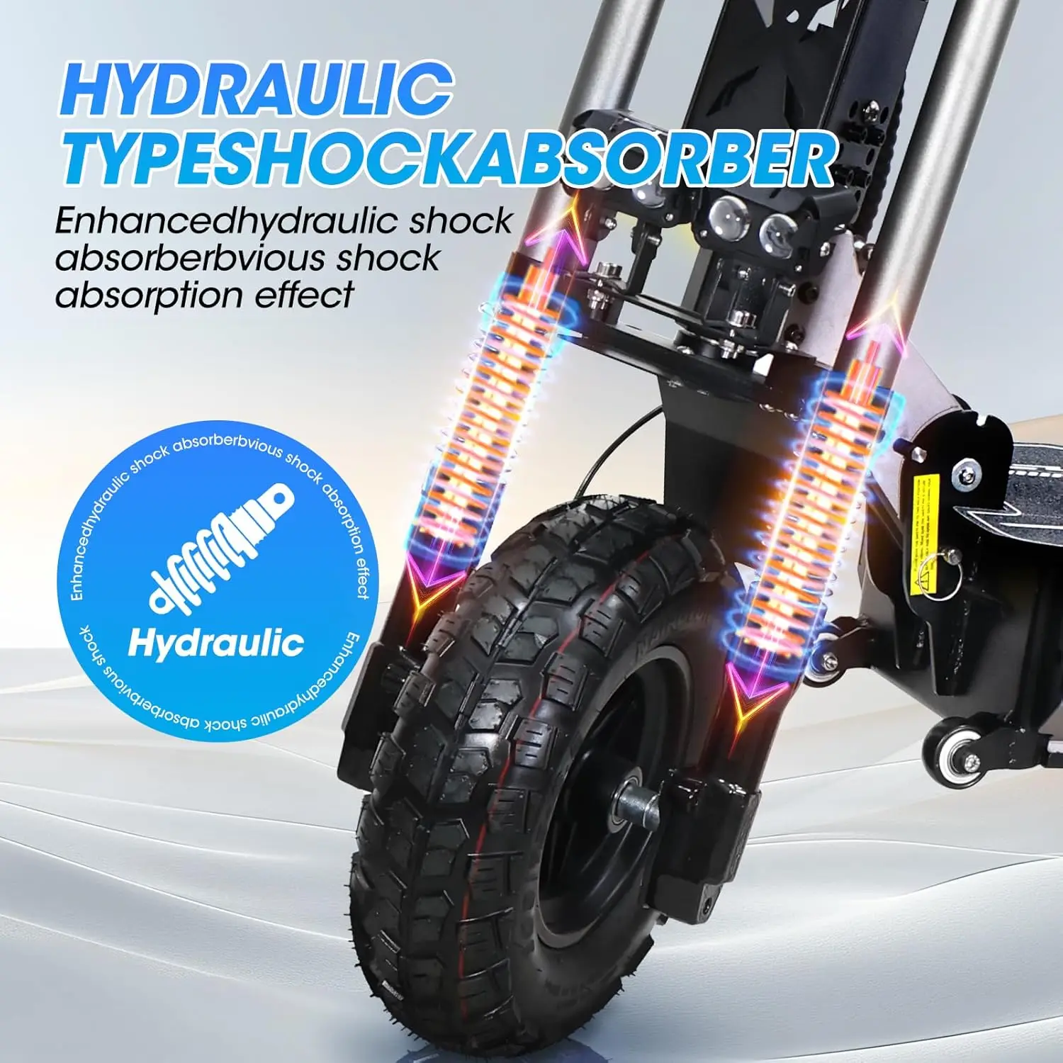 6000W Dual Motor Electric Scooter 60V 27AH Battery 44Miles Long Range 13 Inch Off Road Tricycle Scooter for Adults 3 Wheels Fat