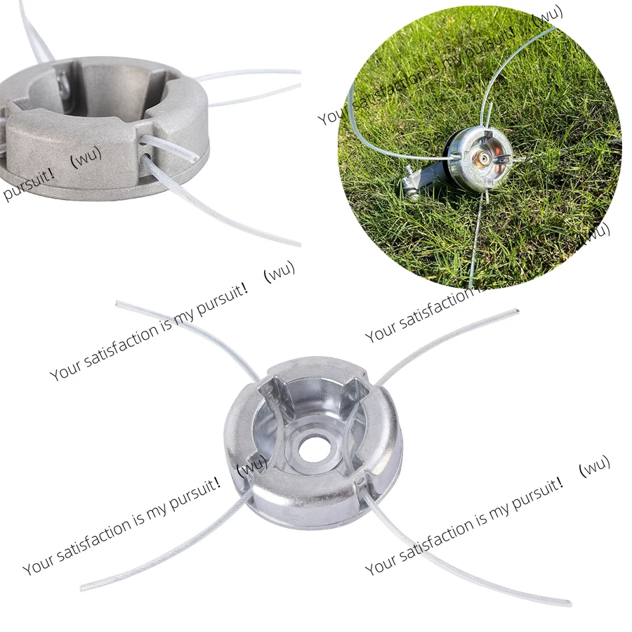 Universal Aluminum Alloy Lawn Mower Head and Replacement Nylon Steel Lawn Mowing Line Lawn Mower Parts Rope Weed Head Accessory