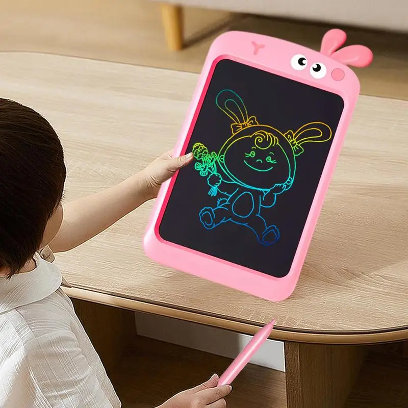 LCD Writing Tablet Colorful Erasable Kids Drawing Board 10in With Lock Function Drawing Board Toy Kids Stocking Stuffers