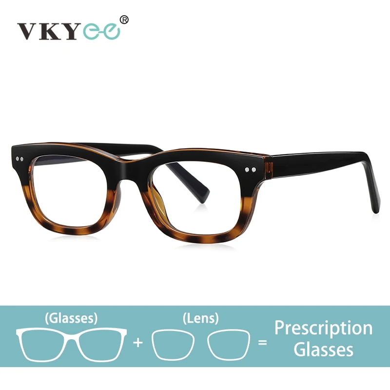 

VKYEE Classic Simple Design Rectangular Eyeglasses Anti-Blue Light Women's Reading Glasses Prescription Glasses Men PFD2194
