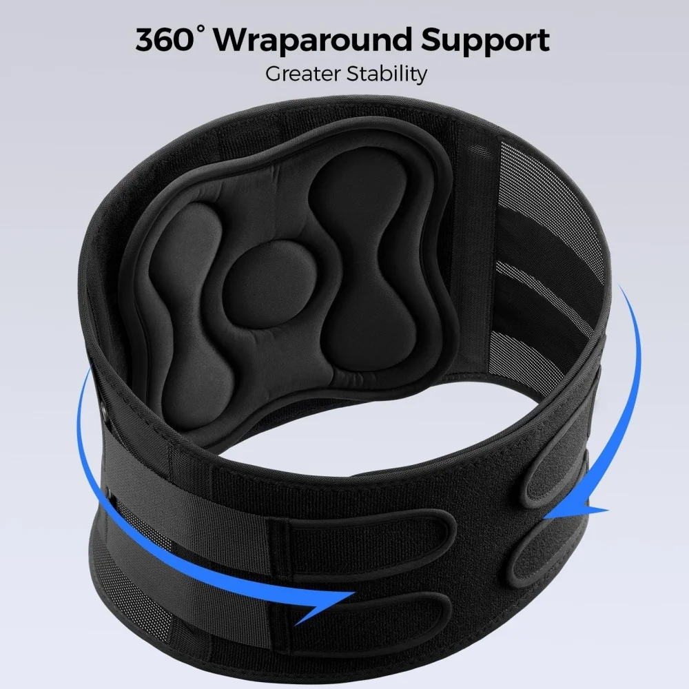 Men Women Waist Support Lumbar Back Support Belt with Soft Lumbar Pad Lower Back Brace for Sciatica Herniated Disc Pain Relief