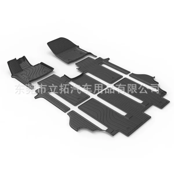 Car Floor Mats Waterproof Anti Slip Easy Install TPE Half Wrap 7 Seat 5D For Denza D9 EV Z9 GT 24 25