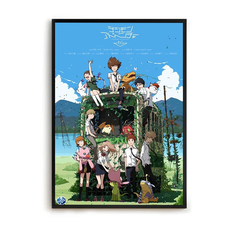 Popular Anime Digimon Poster Painting Wall Posters Room Decor Bedroom Decoration Home Decorations Decorative Paintings Art Mural