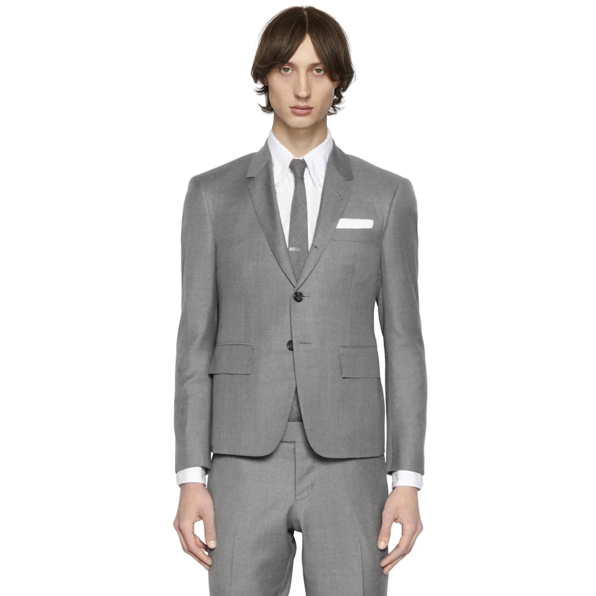 

YOJI OOAK CLASSIC SUPER 120'S Classic LORO slim fit wool business suit in grey