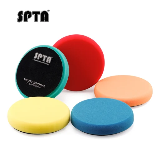 SPTA 3 ""/5""/6 ""/7 ""almohadillas de pulido de esponja para coche almohadilla de pulido plano para coche para DA/RO/GA pulidor de búfer para coche pulido/cera