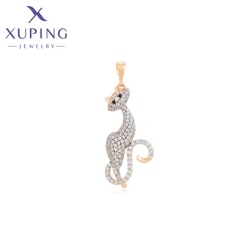 Xuping Jewelry Fashion Animal Charm Lovely Cat Gold Color Plated Pendant Necklace With Chain for Women Trendy Gift S00141570