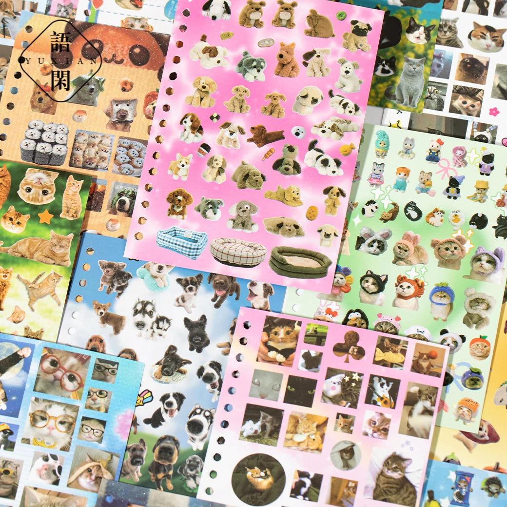 كتاب ملصقات Purrfect للحيوانات الأليفة: ألبوم ملفوف مقطوع بالقالب مع 50+ تصميم رائع للقطط والكلاب للمجلات وسجل القصاصات وجاكا ديسمبر