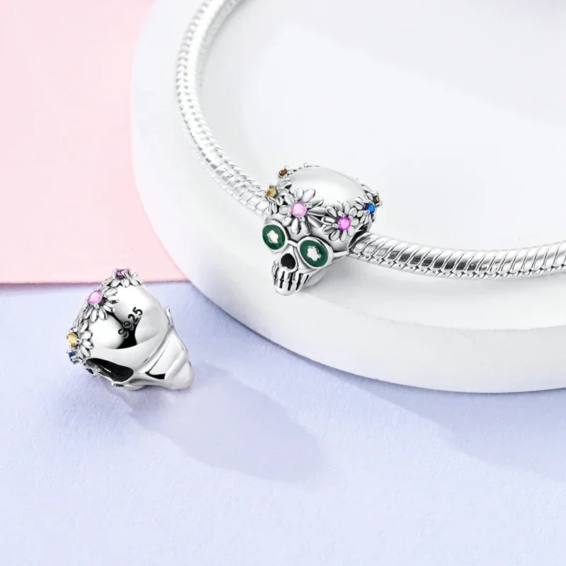 Breloques en argent Sterling 925, pendentif chat, chien, fleur, animal de compagnie, papillon, adapté au Bracelet Original, bricolage pour femme, fabrication de bijoux