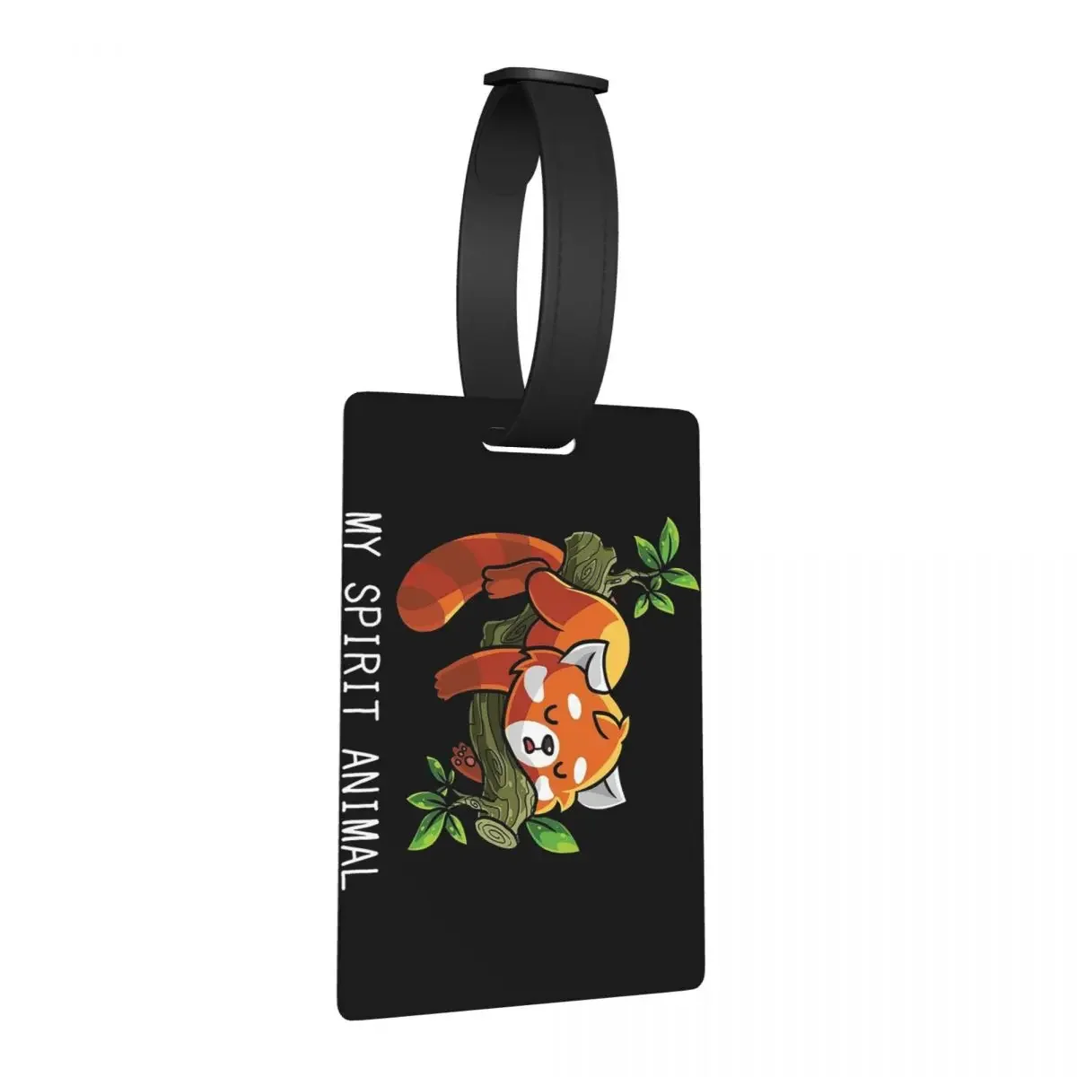 Etiquetas de equipaje de animales con espíritu de Panda rojo, accesorios para maletas, moda de viaje, etiqueta de embarque, portaetiquetas, identificación, nombre, dirección