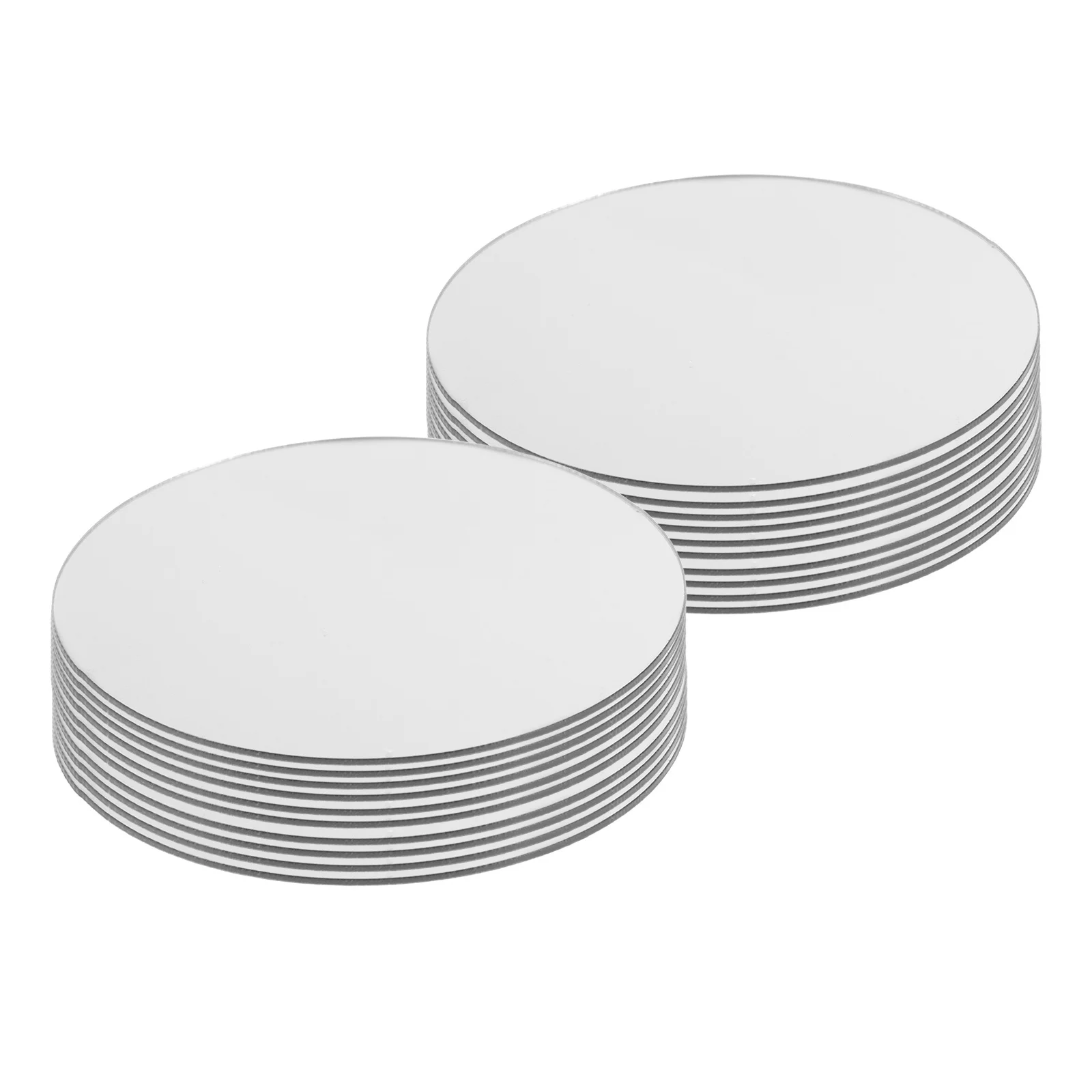 

20Pcs Self Adhesive Small Round Mirror 8Cm - Craft Circle Wall Mirror Tiles for DIY Decor Acrylic Sticky Mirrors for Home Art