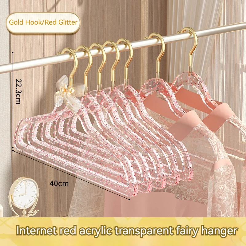 Acrylic Hanger Home Clothes Non-slip Trouser Rack Drying Coat Suit Space Saving Hanger Rack Wardrobe Storage Organization